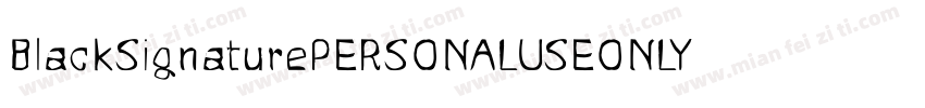 BlackSignaturePERSONALUSEONLY Regul字体转换